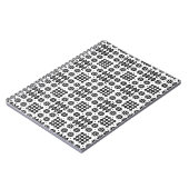 Waliser-Tapisserie-Muster-Schwarz-weißes Notizblock (Linke Seite)