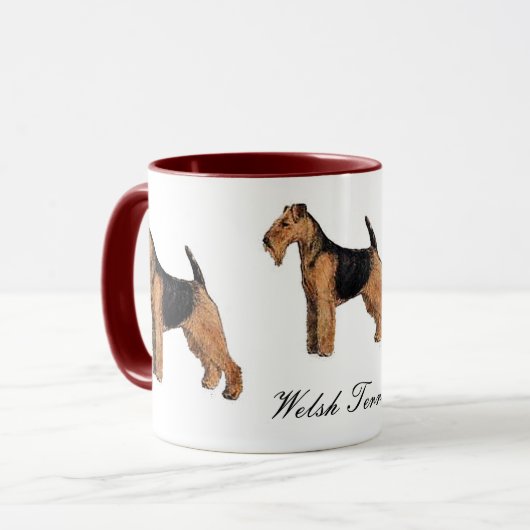 Waliser-Terrier-Keramik-Tasse Tasse (Vorderseite Links)