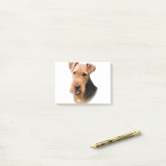 Waliser Terrier Post-it Klebezettel (Auf Schreibtisch)