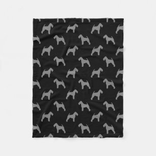 Waliser-Terrier-Silhouette-Muster Fleecedecke