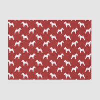 Waliser-Terrier-Silhouette-Muster-Rot