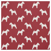 Waliser-Terrier-Silhouette-Muster-Rot Stoff (Muster)