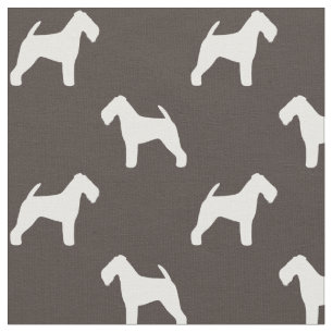 Waliser-Terrier-Silhouette-Muster Stoff