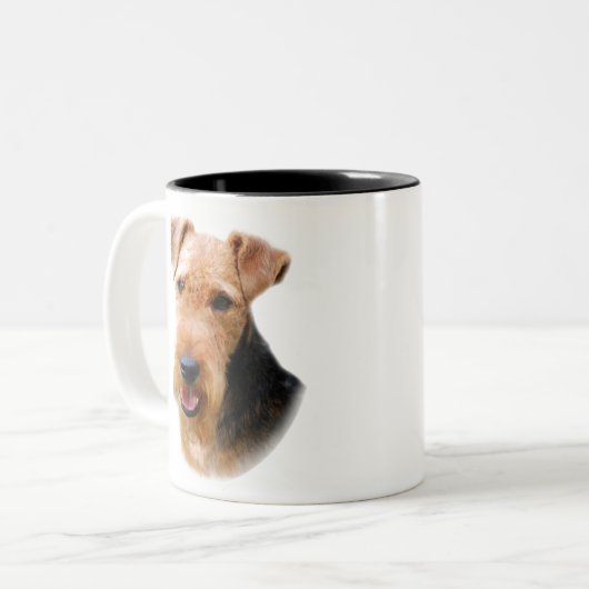 Waliser Terrier Zweifarbige Tasse (Vorderseite Links)