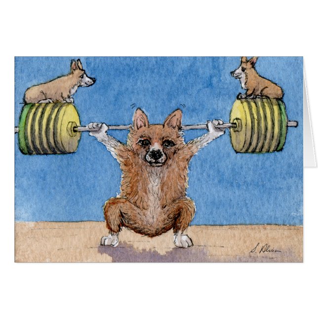Walisercorgi-Gewichtsanheben (Vorderseite (Horizontal))