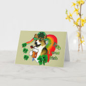 Walisercorgi-Heiligen Patrick Tag Karte (Gelbe Blume)