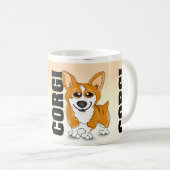 Walisercorgi-Hundekunst Kaffeetasse (VorderseiteRechts)
