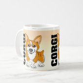 Walisercorgi-Hundekunst Kaffeetasse (Vorderseite Links)