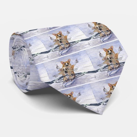 Walisercorgi-Hunderudersport Krawatte (Gerollt)