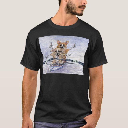 Walisercorgi-Hunderudersport T-Shirt (Vorderseite)