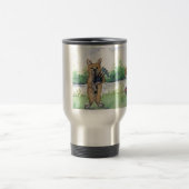 Walisercorgi-Hundeschottisches Tanzen Reisebecher (Mittel)
