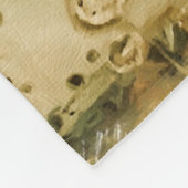WaliserCorgi in der Blumenrahmen-Fleece-Decke Fleecedecke (Ecke)