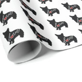 Walisercorgi-Liebe Geschenkpapier (Rolleneckpunkt)