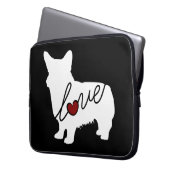 Walisercorgi-Liebe Laptopschutzhülle (Vorderseite Links)