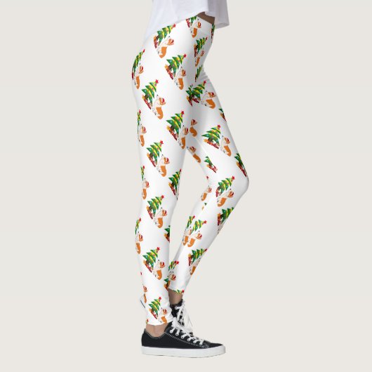WaliserCorgi mit Weihnachtsbaum Leggings (Rechts)