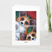 WALISERCORGI VERFOLGT FEIERTAG Karte (Rückseite)