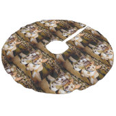 Walisercorgi-Weihnachtsbaum-Rock Leinenimitat Weihnachtsbaumdecke (Schrägansicht)