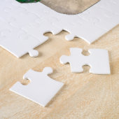 Walisercorgi-Welpe mit Weihnachtsmannmütze Puzzle (Seite)