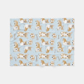 WaliserCorgipembroke-Hundewelpen-Muster Fleecedecke (Vorderseite (Horizontal))