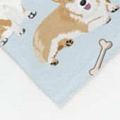 WaliserCorgipembroke-Hundewelpen-Muster Fleecedecke (Ecke)