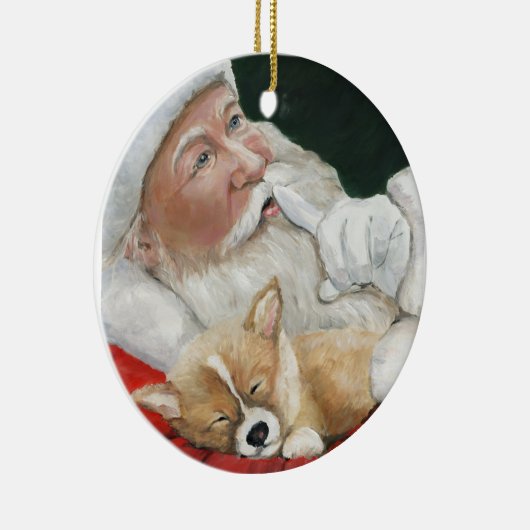WaliserPembrokeCorgi und Sankt-Kunst-Verzierung Keramikornament (Rechts)