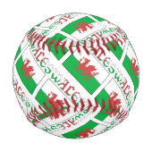 Walish Angel Weihnachtsflagge geteert Grün persona Baseball (Rückseite)