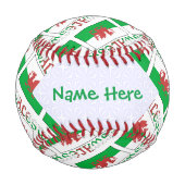 Walish Angel Weihnachtsflagge geteert Grün persona Baseball (Vorderseite)