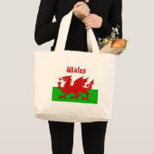 Walish Flag Wales Jumbo Stoffbeutel (Vorderseite (Produkt))