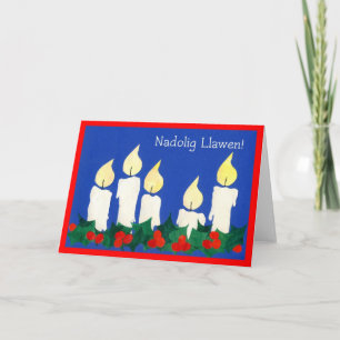 Walish Gruß Weihnachtskerzenkarte Feiertagskarte