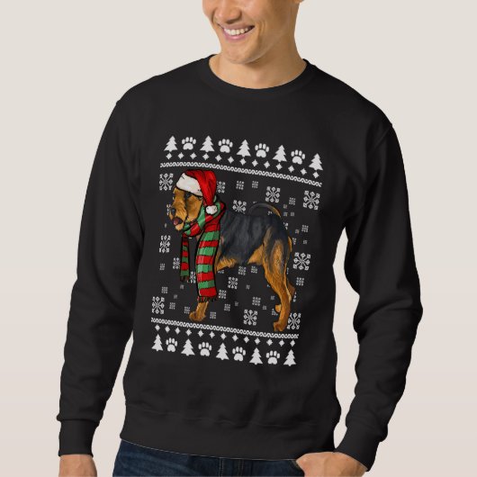 Walish Terrier Dog Weihnachtsmannmütze Xmas Ugy We Sweatshirt (Vorderseite)