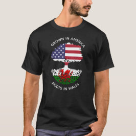 Walisisch-amerikanische Wurzeln in Wales keltische T-Shirt