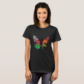 Walisisch Angolan Flag Butterfly T-Shirt (Vorne ganz)