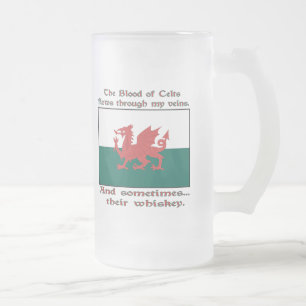 Walisisch Blut der Kelten fließt durch Adern Manch Mattglas Bierglas