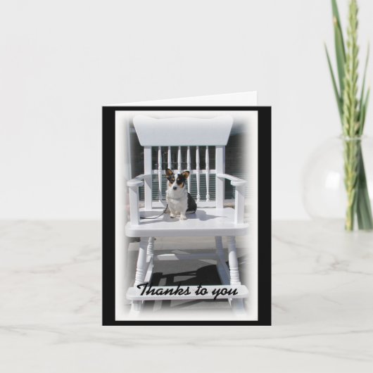 Walisisch Corgi Vielen Dank Notecard Dankeskarte (Vorderseite)