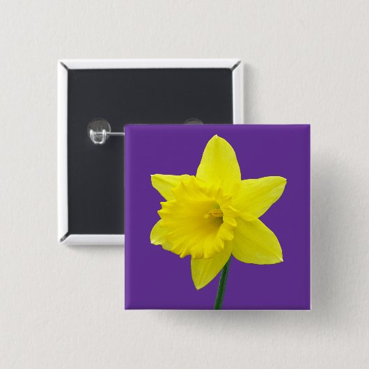 Walisisch Daffodil - II - Square Button (Vorne & Hinten)