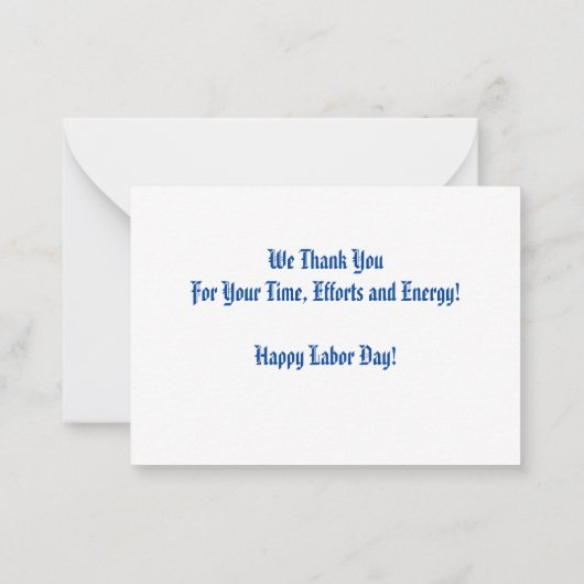 Walisisch - Mai Tag Dankeschön Karten (Rückseite)