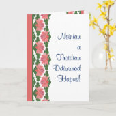 Walisisch Pink Water Lilies Grandelterntagkarte Karte (Gelbe Blume)