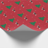 Walisisch Terrier Red Christmas Wrapping Paper Geschenkpapier (Ecke)
