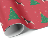 Walisisch Terrier Red Christmas Wrapping Paper Geschenkpapier (Rolleneckpunkt)