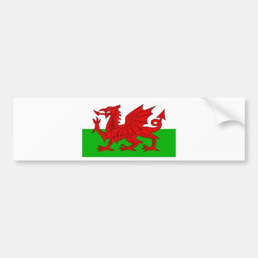 Walisisch / Wales Flag - Cymru Hochwertiges Bild Autoaufkleber (Vorne)