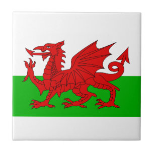 Walisisch / Wales Flag - Cymru Hochwertiges Bild Fliese
