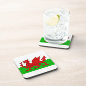 Walisisch / Wales Flag - Cymru Hochwertiges Bild Getränkeuntersetzer (Rechte Seite)