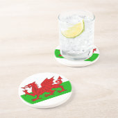 Walisisch / Wales Flag - Cymru Hochwertiges Bild Getränkeuntersetzer (Seite)