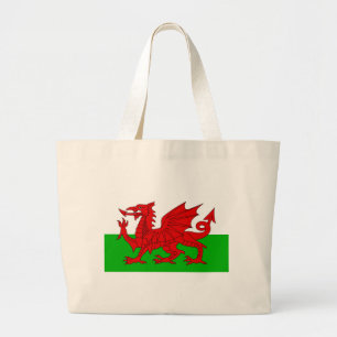 Walisisch / Wales Flag - Cymru Hochwertiges Bild Jumbo Stoffbeutel