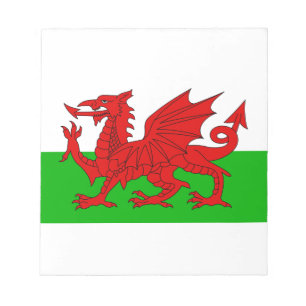 Walisisch / Wales Flag - Cymru Hochwertiges Bild Notizblock