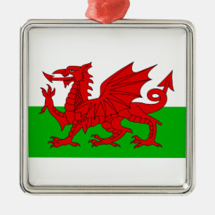 Walisisch / Wales Flag - Cymru Hochwertiges Bild Ornament Aus Metall