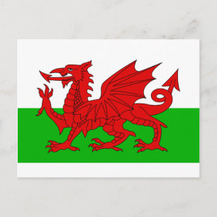 Walisisch / Wales Flag - Cymru Hochwertiges Bild Postkarte