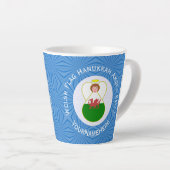 Walisische Angel Hanukka Flag Personalisiert Milchtasse (Rechte Ecke)