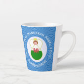 Walisische Angel Hanukka Flag Personalisiert Milchtasse (Rechts)