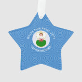 Walisische Angel Hanukka Flag Personalisiert Ornament (Rückseite)